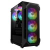 GAMDIAS ATX Mid Tower Gaming Computer PC Case Tempered Glass,
