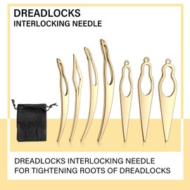8 Pieces Dreadlocks Tool Sisterlocks Craft Dreadlocks Hair Extensions Locks Tool Hair Locking Tool Tightening Accessories for Different Christmas Braiding Hair Accessory (Gold)