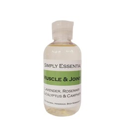 Simply Essential Muscle and Joint Massage Oil with Lavender, Rosemary, Eucalyptus & Camphor 100ml