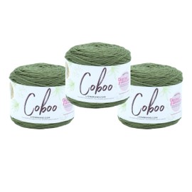 (3 Pack) Lion Brand Yarn Coboo Bamboo Yarn, Olive