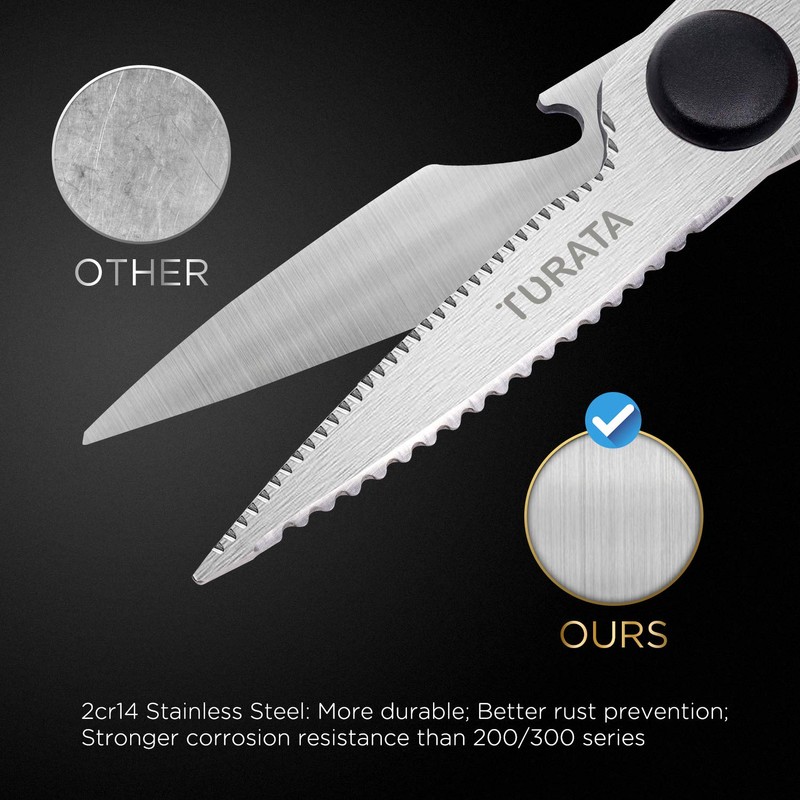 All-purpose kitchen scissors, stainless steel, household scissors, 21 cm, dishwasher