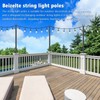 Beizelte String Light Poles for Outside 4FT,2 Pack Metal Light