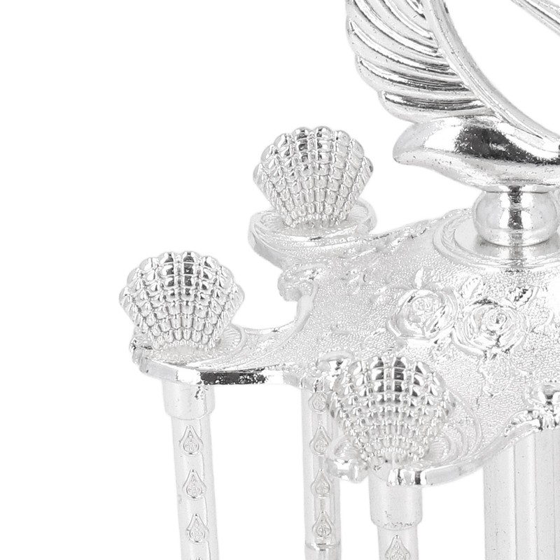 Coffee Spoon Holder Elegant Swan Silver Color Zinc Alloy Rotatable