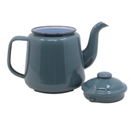 Enamel Teapot with Handle & Lid 14cm, 1.5L Traditional Serving Teapot Coffee Pot Jug Camping, Green (Green)