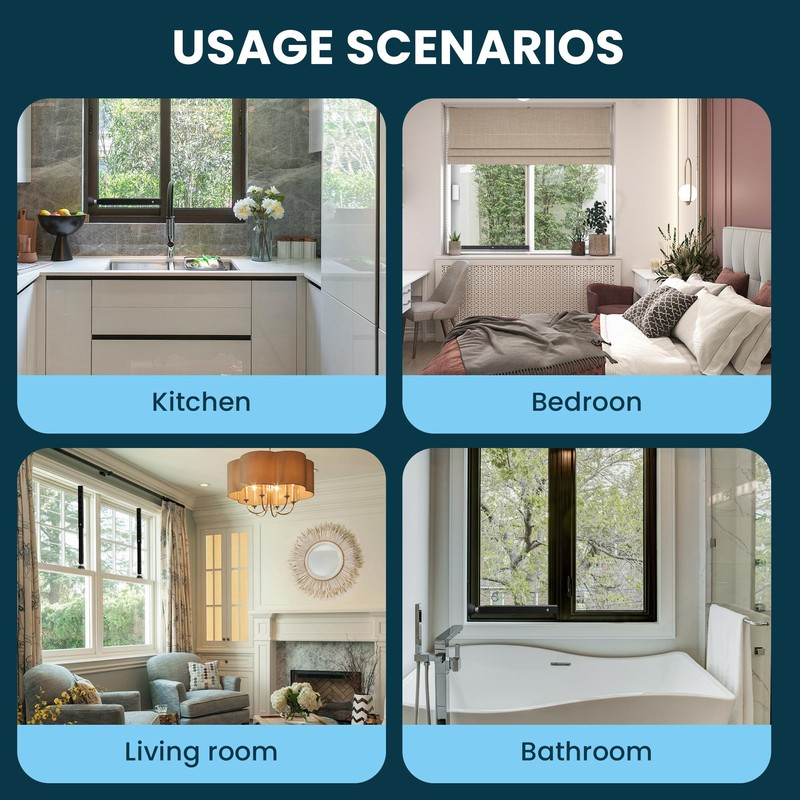 1 Pack Window Security Bars Adjustable 11"-18",Portable Short Sliding Window
