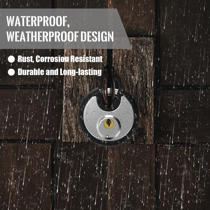 Key Padlock Outdoor, [Waterproof] [Anti Cut] Diyife 70mm Stainless Steel