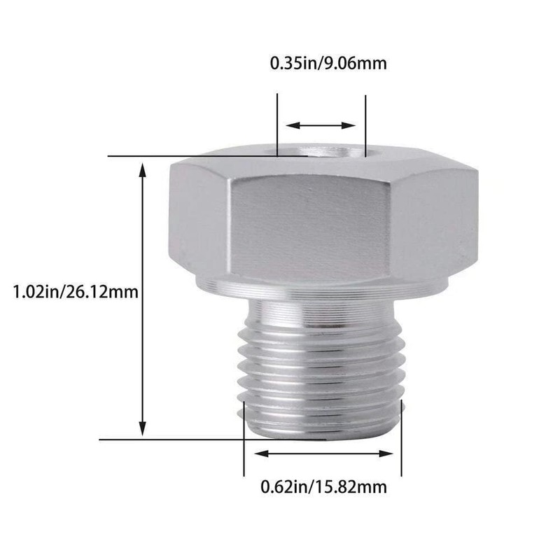 LS Swap Oil Pressure Sensor Adapter M16 1.5 to 1/8