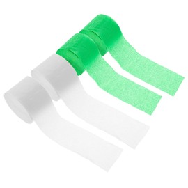 Operitacx Color Crepe Paper White Green Crepe Paper Streamers 4 Rolls, Party Streamers for Birthday Wedding Baby Bridal Shower Decorations Easter 2024 New Year Craft Supplies