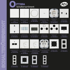 REV Optima 0221530106 Cover Timer Switch Control Panel for Blinds and Roller Shutters White