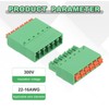 sourcing map 2 Set 6-Pin 3.81mm/0.15" Pitch PCB Mount Screw