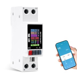 Contatore energia elettrica wifi misuratore di consumo elettrico tuya smart protezione da sovratensione e sottotensione sovracorrente sovratemperatura e interruzione di corrente.