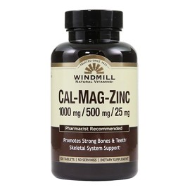 Cal Mag Zinc Windmill 100tabs Calcio Magnesio Sabor