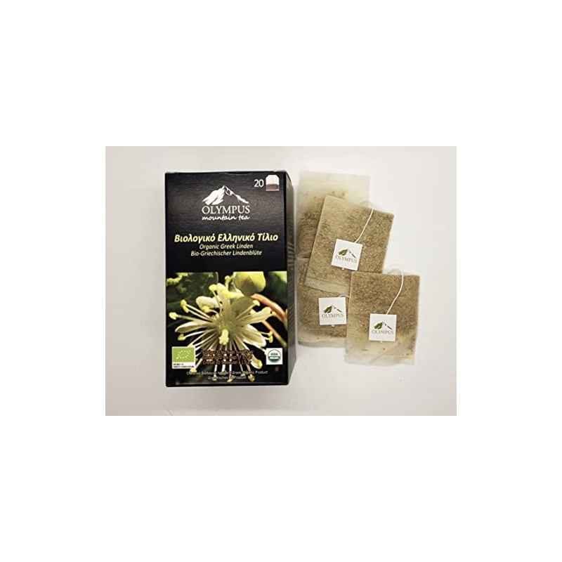 Organic Greek Linden. 20 Tea bags. Net Weight 30 g