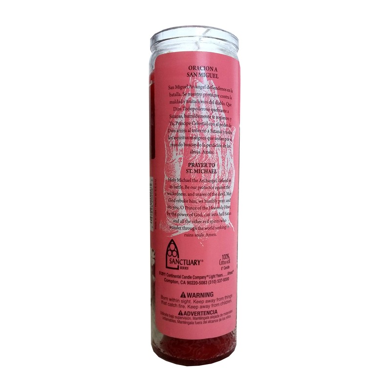 St. Michael (San Miguel) Devotional Red Candle