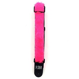 Vtar Vegan Guitar Strap, Electric Acoustic Bass & 6 Free Pics (Pink Faux Fur)