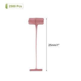 MECCANIXITY 2500 Pcs Standard Tagging Barb Fasteners, 1 Inch Rose Red Tagging Gun Fasteners Tagging Gun Refill Plastic Garment for Clothing Fine Stitch Price Refills Tag Label