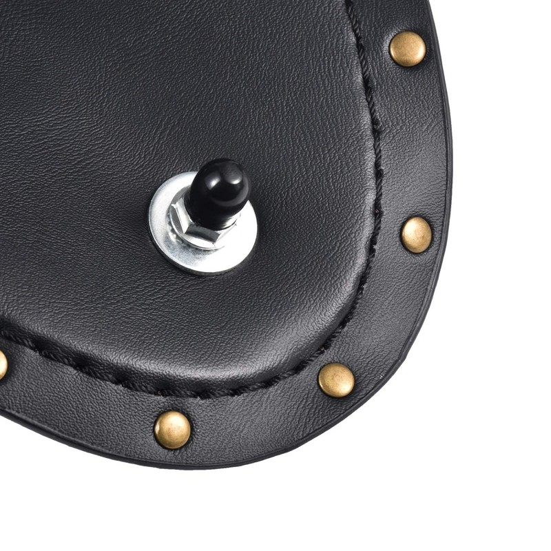 KaTur Motorcycle Solo Seat Pad Crocodile Leather Style Saddle Solo