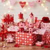 Kathfly 2 Pcs Valentine's Day Nutcracker 10 Inch Wooden Pink