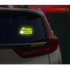 Jfbrix Reflective 2 Pcs Baby on Board Stickers, High Intensity