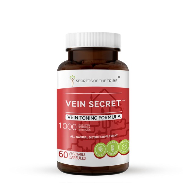 Secrets of the Tribe - Vein Secret, Vein Tonnig Formula, Herbal Supplement Blend (60 Capsules)
