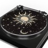 GLENLCWE Moon Stars Black Turntable Platter Mat 12 Inch Anti