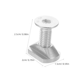 DECHOUS 4pcs M8 Stainless Steel Hydrofoil T Nuts Surfboard Foil Board Mounting Screw Kit Rust Resistant Rust Proof Water