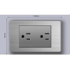 Placa Armada Inox Con Contacto Dúplex Acero Inoxidable 2 Pzs