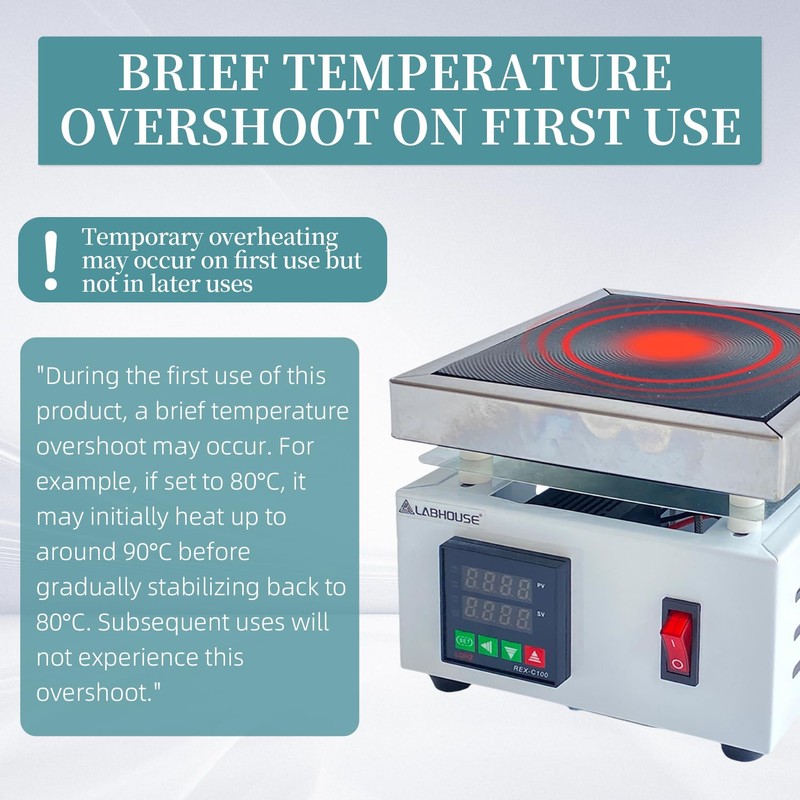 LABHOUSE Digital Cast Iron Soldering Hot Plate 110V 1000W Microcomputer