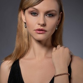 namana Friendship Bracelet with Metal Beads for Her, Bead Bracelet Adjustable Black Cord Bracelet for Women in Steel Grey, Black, Gold Plated or Rose Gold Plated, Stainless Steel