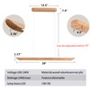 QJCMUUYI 39" 24W Wood LED Linear Pendant Light Fixture,Dimmable Pool