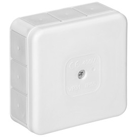 Miratic Junction Box Waterproof IP55 Junction Box Outdoor Waterproof with 12 Rubber Nozzles Junction Box Surface-Mounted Robust and Safe Electrical Installation for Outdoor Use (White)