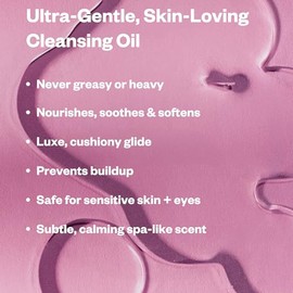 Kosas Plump + Juicy Cushiony Calm Botanical Cleansing Oil – Hydrating Makeup Remover for Sensitive Skin, Non-Greasy Oil Cleanser with Ceramides & Squa