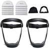 DSHTP Full Face Shield, Reusable Anti-Fog Transparent High-Definition Platic Face