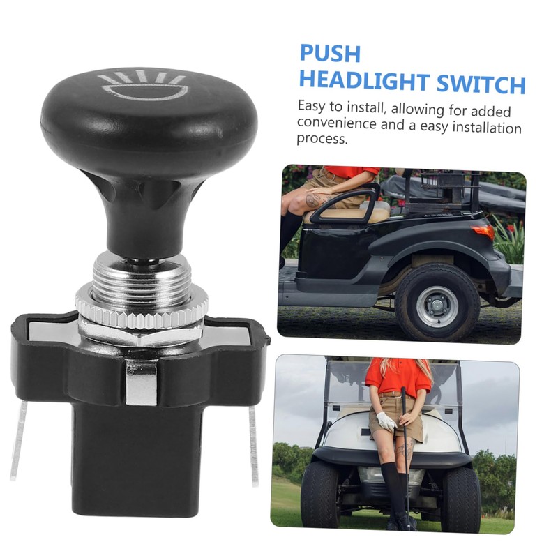 Gatuida Golf Cart Headlight Push Pull Design for Easy Installation