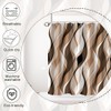 Ruelvth Brown Shower Curtain, Modern Abstract Grey and Brown Striped