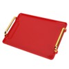 Decorative Tray Elegant Exquisite Texture Ergonomic Serving Tray with Handles