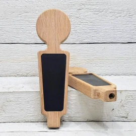 Beer Tap Handle Blanks for Custom Personalization Laser Engraving, Solid Wood (Circle top with maker board)