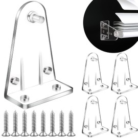 2 Inch 4pcs Blinds Hold Down Brackets, Clear Plastic Door Blinds Bottom Bracket, Blind Bottom Rail Hold Clips for Horizontal Blinds Shades Windows Doors