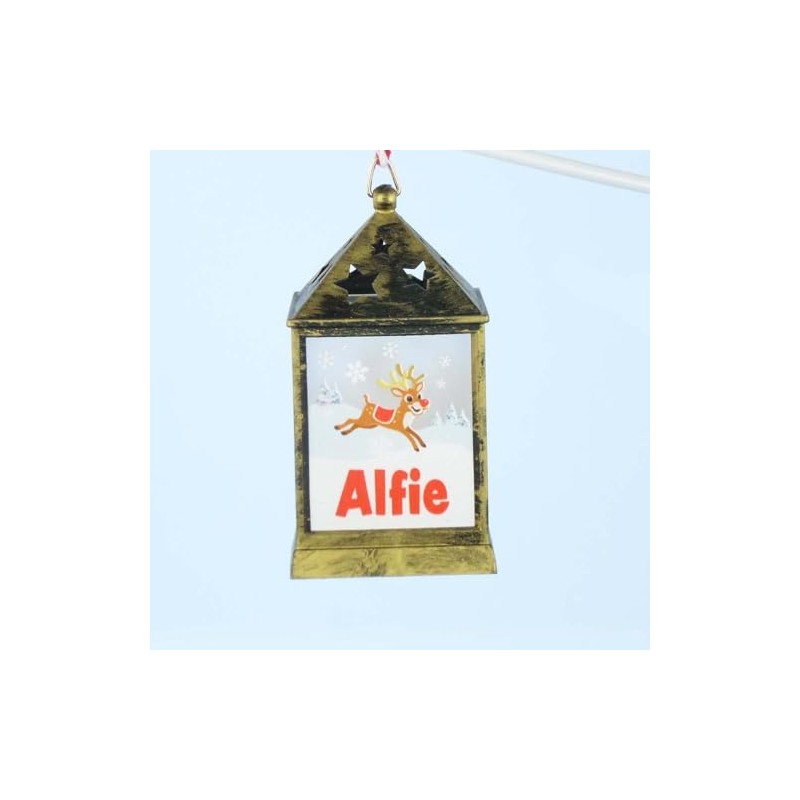 Mulberry Studios Starlight Lantern Christmas Tree Hanger Names A-G Alfie