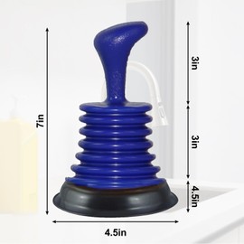 1 Pcs Sink Plunger, Toilet Plungers for Unblocking Drains – Drain Clean for Bathtub, Shower, Kitchen & Bathroom SinkRemover