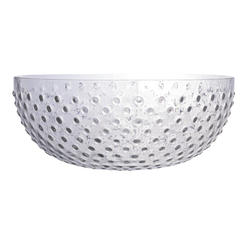 Creative Co-Op Round Glass Hobnail Serving Bowl, Clear