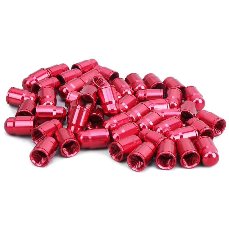 GUB 50Pcs Aluminium Alloy Schrader Valve Cap Bicycle Tyre Nozzle