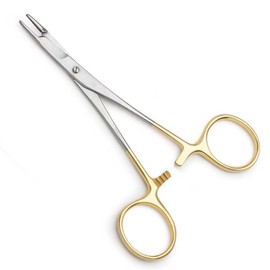 DEXSUR Olsen Hegar Needle Holder, Professional Medical Surgical Holders Tungsten Carbide Inserts, 4.5 Inch