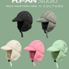 Unisex Padded Winter Camping Hat with Earflaps & Balaclava - One Size (LF2878) Puff Hat - Black 3ea