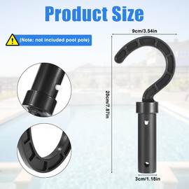 Hook for All Robotic Pool Cleaner, Hanger for Swimming Pool Vacuum & Robot Fit Under & Above Ground Cordless Accessories Hook for Telescopic Poles (Not Included Poles)