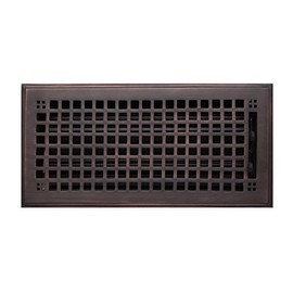 Naiture 6" x 10" Solid Brass Floor Register Mission Style Oil Rubbed Bronze Finish