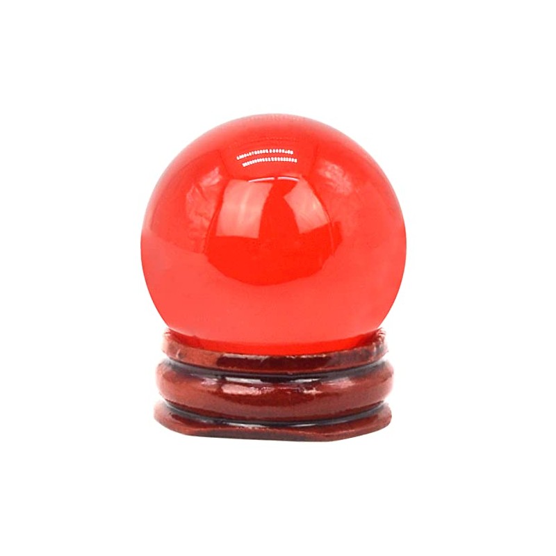Feng Shui 40MM Multicolor Crystal Ball Asian Rare Natural Magic