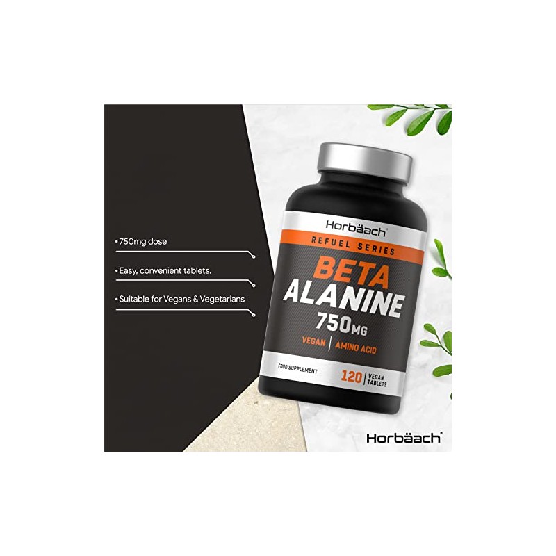 Beta Alanine 750mg | 120 Vegan Tablets | Premium Amino
