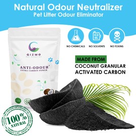 Gizmo Pet Supplies Odour Eliminator – Organic and All-Natural Cat Litter Odour Neutralizer – Planet-Friendly Cat Litter Deodorizer – Non-Scented Cat Litter Freshener – Cat Litter Additive for Smell
