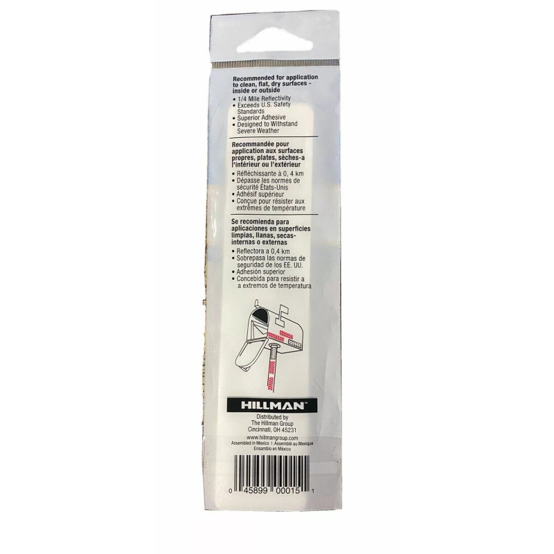 Hillman Silver 1-in White Reflective Vinyl Safety Tape 0.5-ft Model